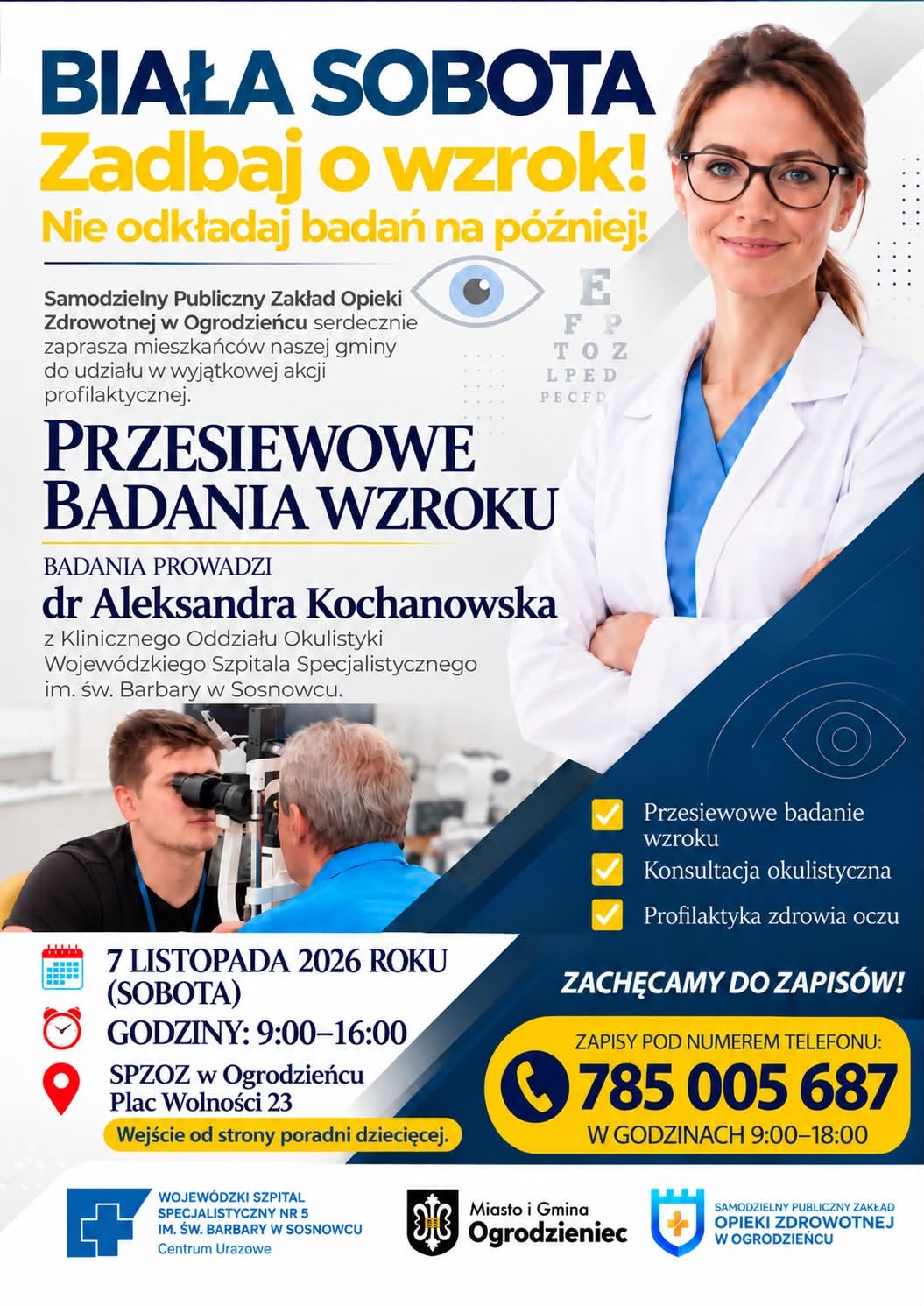 👁️💙 BIAŁA SOBOTA – ZADBAJ O WZROK! 💙👁️